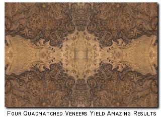 Quadmatched Burl Wood Veneer